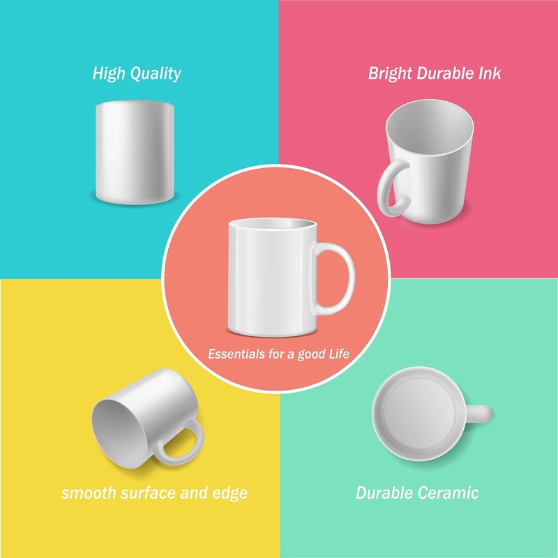 Sublimation Mugs Blank 11oz Sublimation Coffee mugs White Coated Ceramic Cup ... gallery