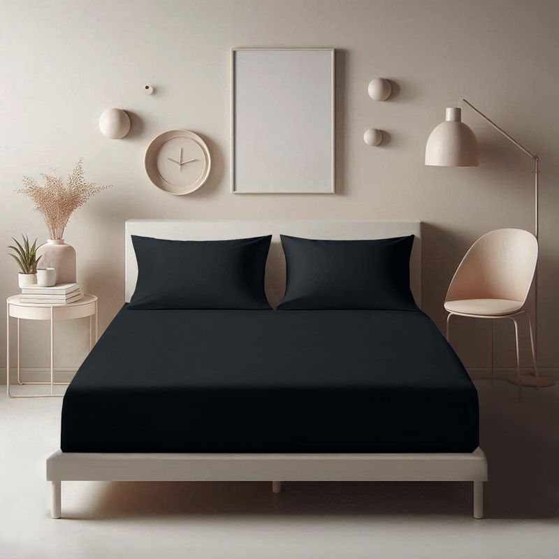Microfiber Fitted Sheet Soft 16" Deep Hotel Quality Mattress Covers King Size gallery