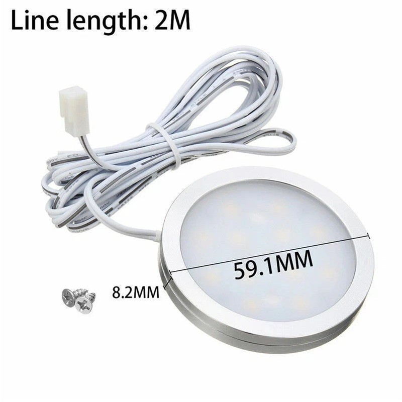 LED Under Cabinet Lighting Kit Kitchen Counter Closet Shelf Puck Light Hardwired gallery