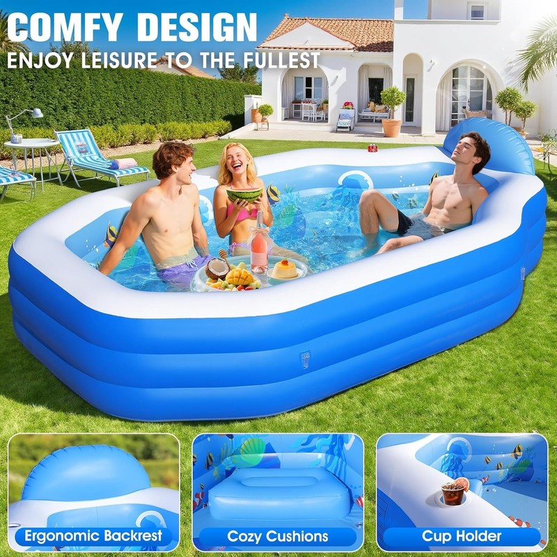 Inflatable Pools with Sprinkler,Upgraded Elephant Inflatable Swimming Pool,Kids gallery