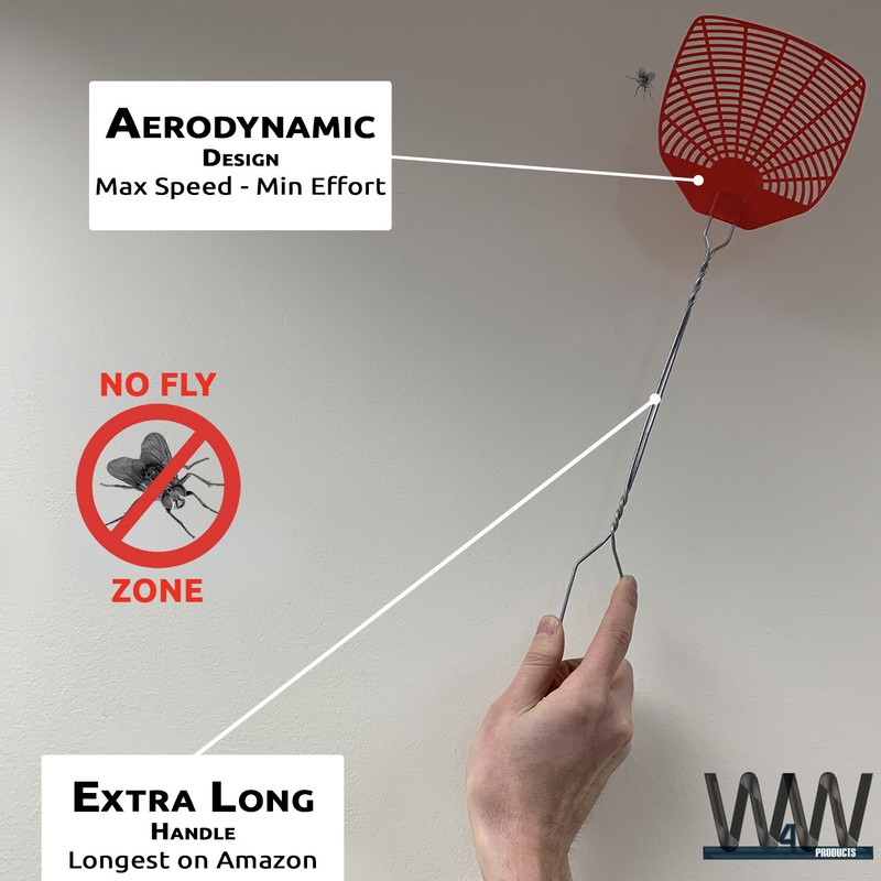 Bug & Fly Swatter – Extra Long Handle– Indoor / Outdoor– Pest Control flyswatter gallery