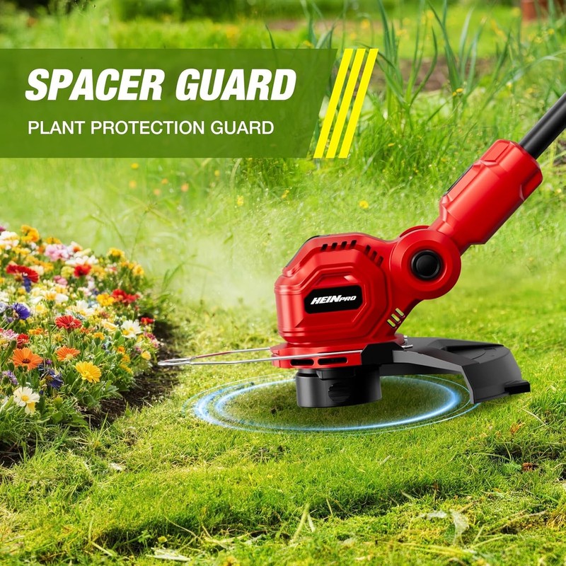 Heinpro Cordless String Trimmer M18 Compatible 12" Brush Cutter Weed Eater gallery
