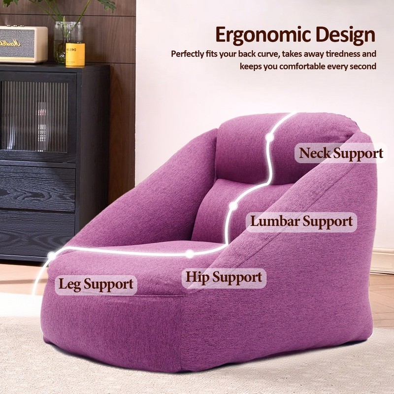 Kungsofa Inflatable Lazy Sofa Bean Bag Chair Ergonomic Support for Home Camping gallery