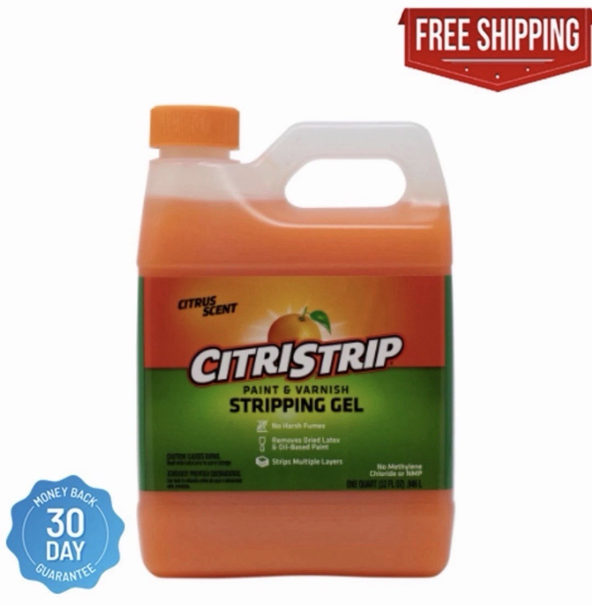 CitriStrup Paint & Varnish Stripping Gel, Citrus Scent, No Harsh Fumes, 1 Quart gallery