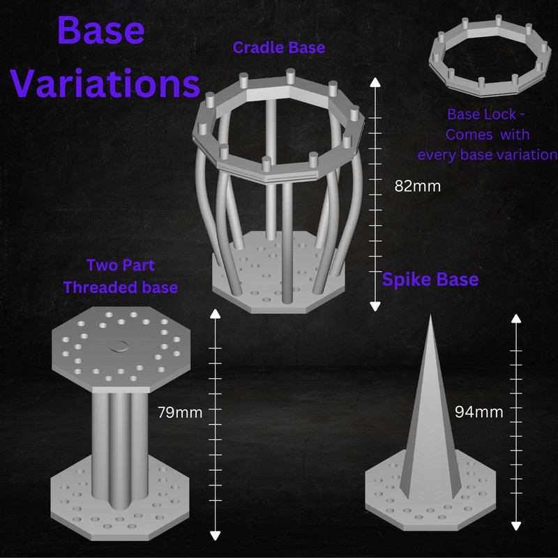 3D Printed Stackable Plant Support: Gothic Decagon Moss Pole Tower gallery
