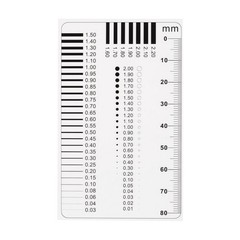 Transparency SEC Size Estimation Chart 80mm Diameter Line