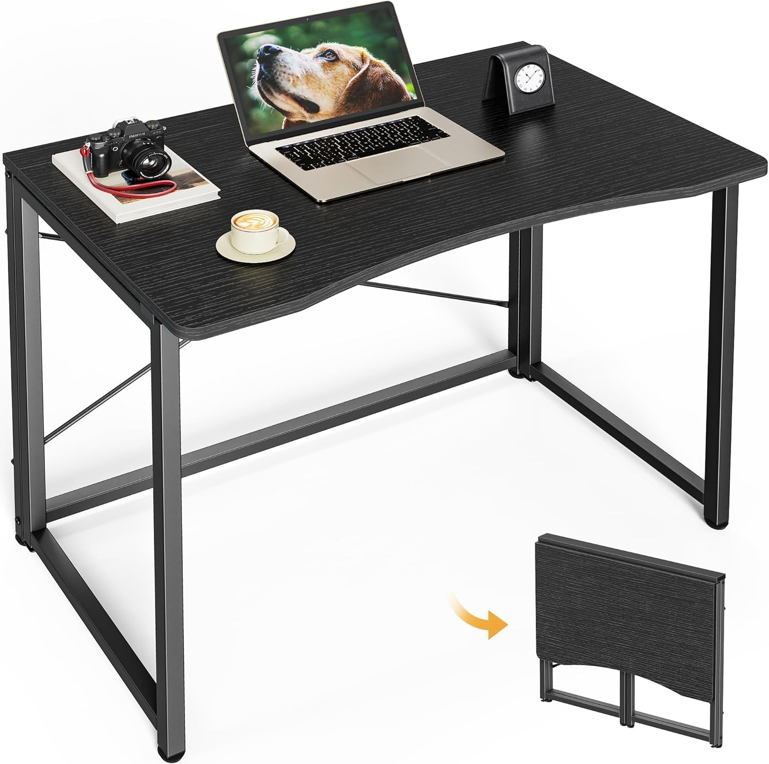 Folding Desk Small Spaces 31.5 Inch Foldable Computer Table Home Office Study US gallery