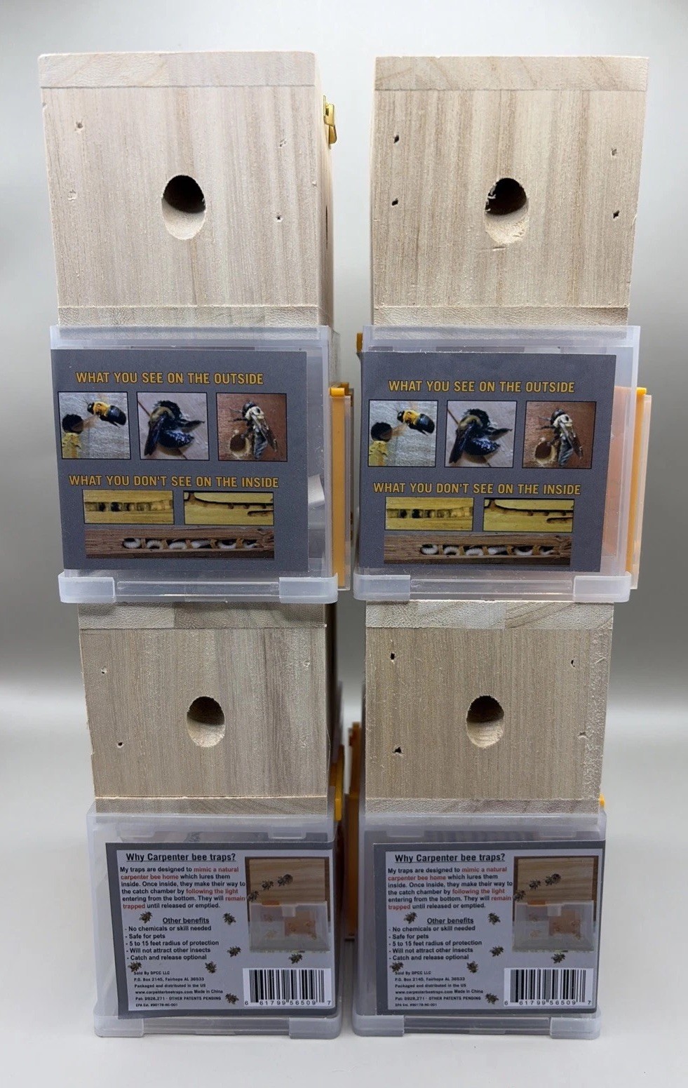 NEW Bees N Things Carpenter Bee Trap - Lot Of 4 - Wood Outdoor Non-Toxic gallery
