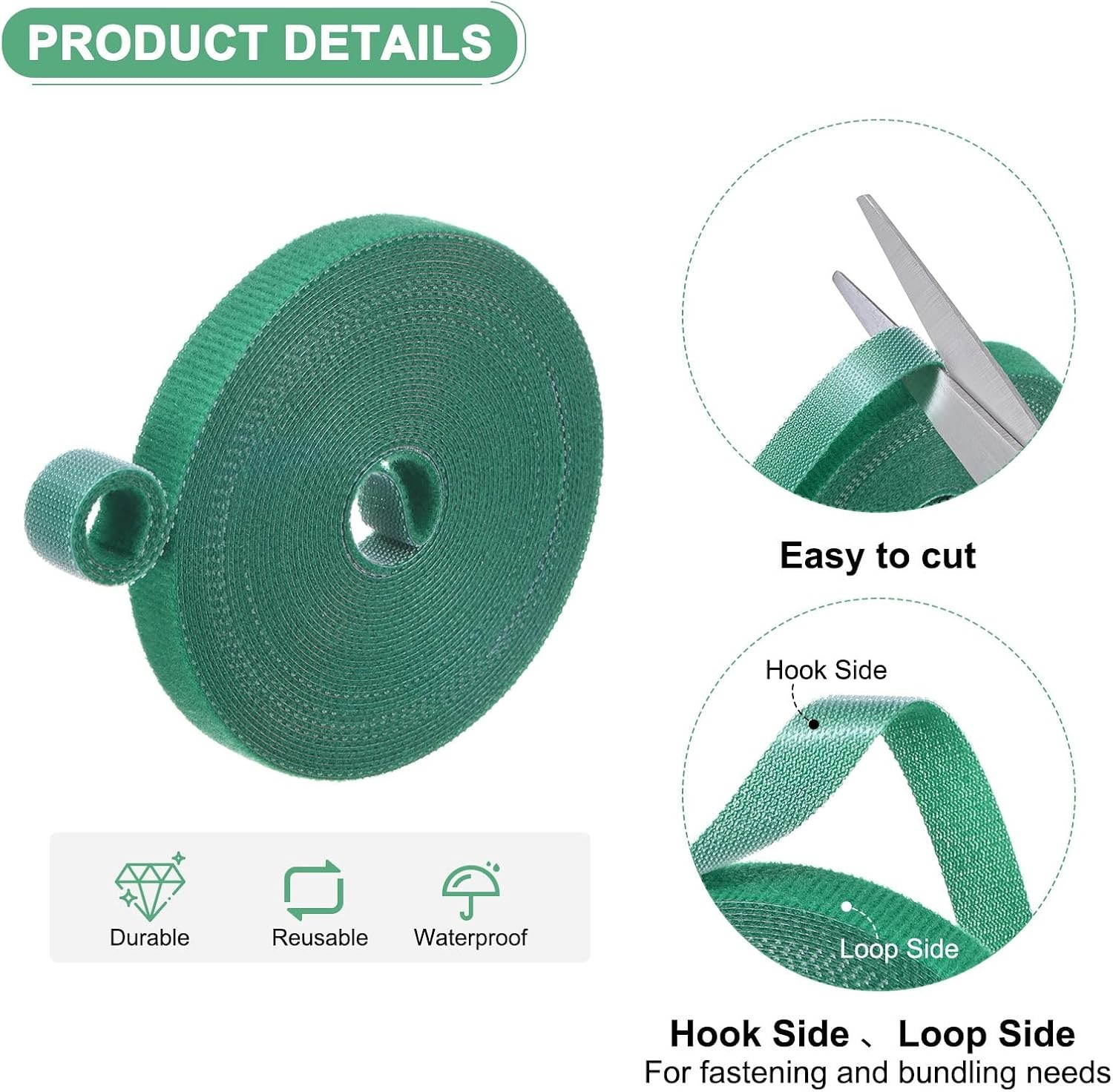 2pc Garden Hook and Loop Plant Ties Multi-Purpose Use gallery