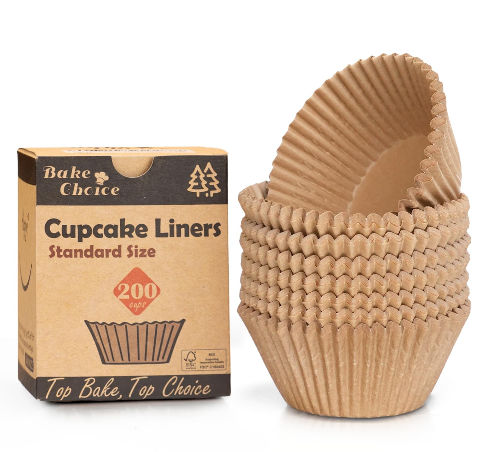 200 PCS NON STICK CUPCAKE LINERS STANDARD MUFFIN BAKING GREASEPROOF PAPER CUPS gallery