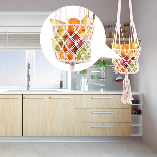 Boho Macrame Plant Hanger Handmade Cotton Rope Hanging Planter for Outdoor gallery