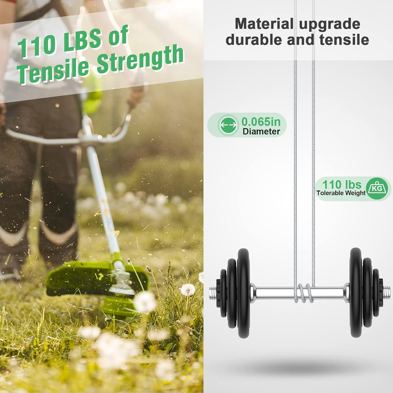 7 Pcs Dual Line String Trimmers Spools Compatible with Greenworks Model 2101602, gallery