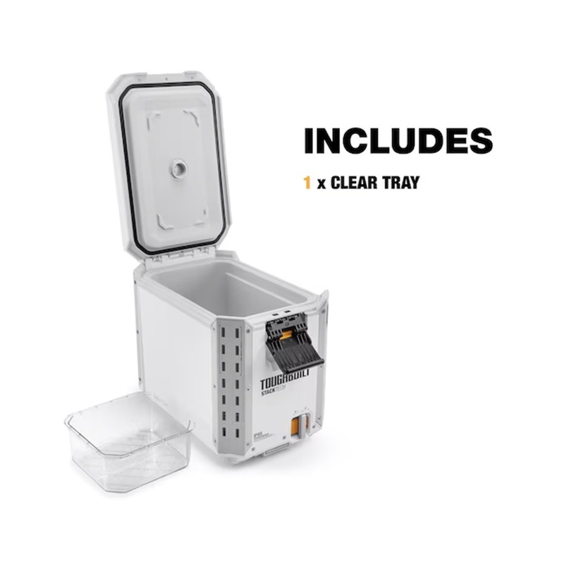 ToughBuilt StackTech Compact Cooler, Stackable 16 Qt Hard Shell Ice Chest, White gallery