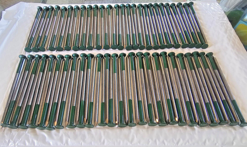 x100 Artificial Grass TURF Install 5" GREEN TOP Steel NAILS Pins Pegs Stakes USA gallery