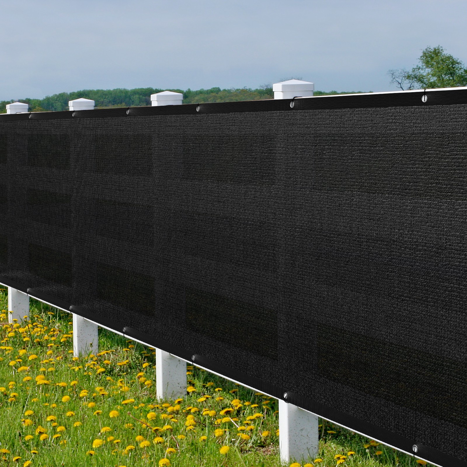 4' 5' 6'x50' Windscreen Privacy Fence Screen Shade Cover Fabric Mesh Garden Tarp gallery