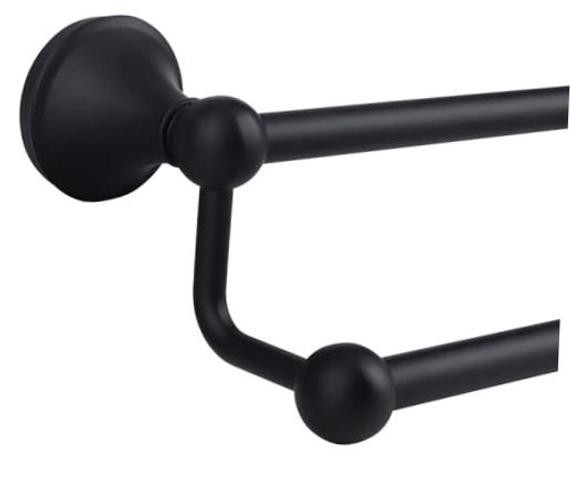 Antique 24 Inch Bathroom Double Towel Bar,Towel Racks for Bathroom Matte Black gallery