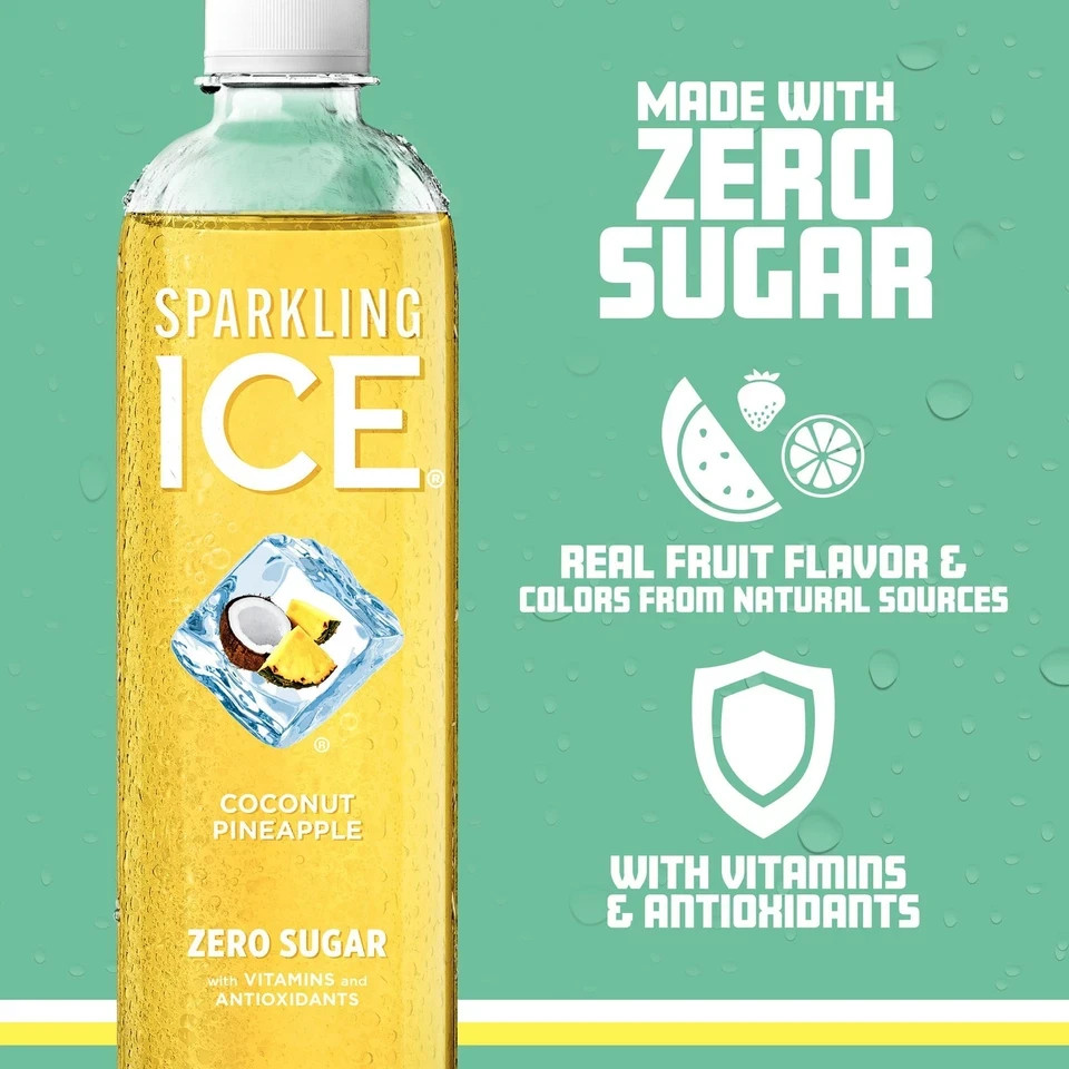 Sparkling Ice, Coconut Pineapple Sparkling Water, Zero Sugar Flavored gallery
