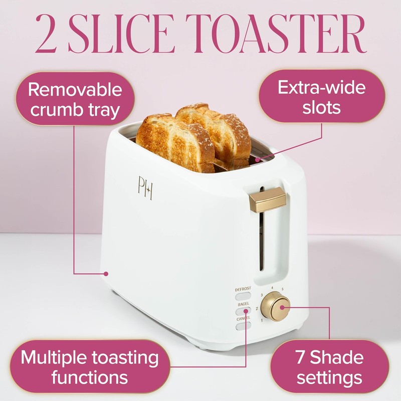2-Slice Toaster, Extra-Wide Slots, 7 Browning Settings, Bagel & Defrost Funct... gallery