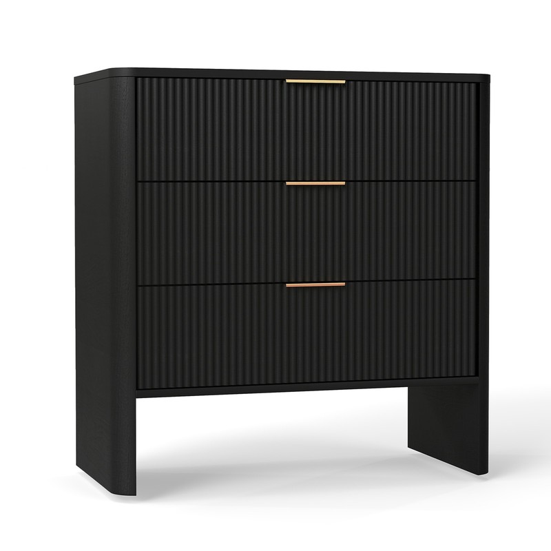 Modern Wavy Pattern Drawer Cabinet For Bedroom Storage CDYU gallery