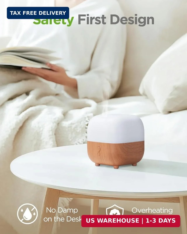 InnoGear 150ml Essential Oil Diffuser, 5-in-1 Diffusers for Home Scent 8 LED Col gallery