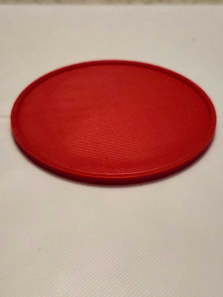 4 Pack 3D Printed Plain Coasters, Color Customizable
