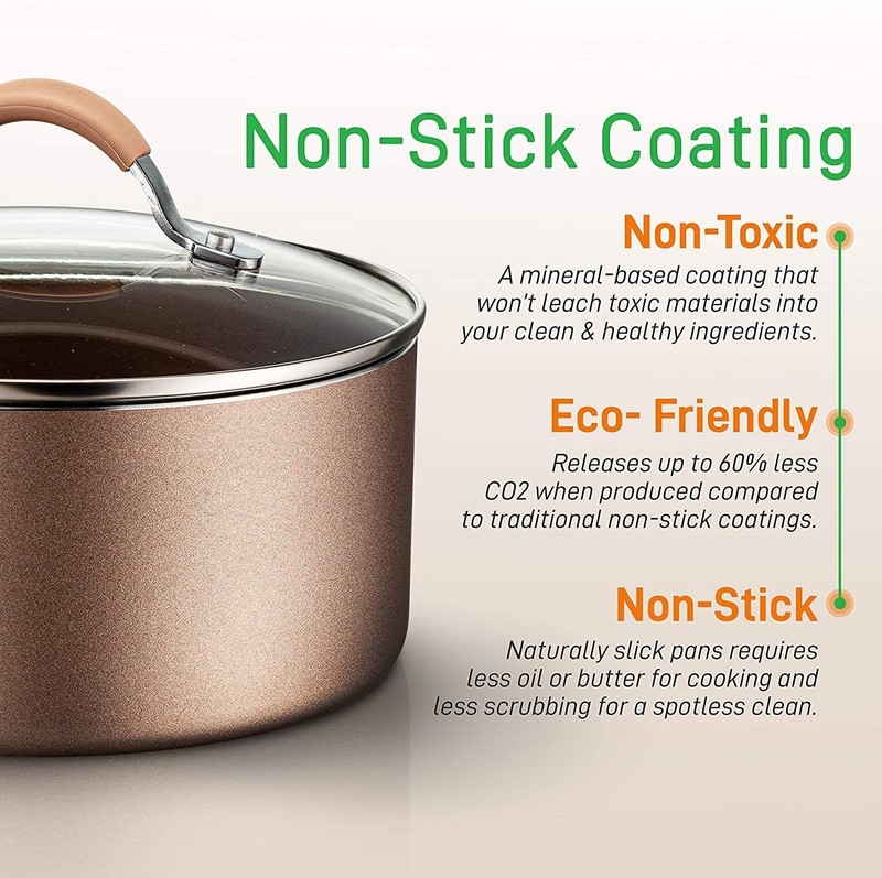 NutriChef 14Pcs Kitchenware Pots & Pans Set-17.56lbs, High Qualified, Non Stick gallery