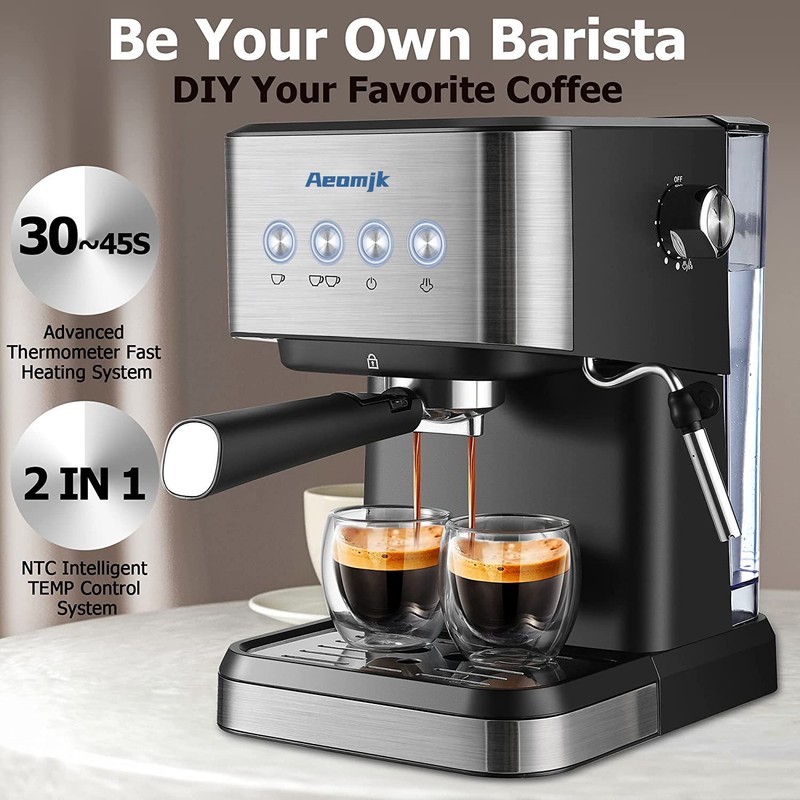 Semi-automatic Concentrated High Pressure Extraction Frothed Milk Coffee Machine gallery