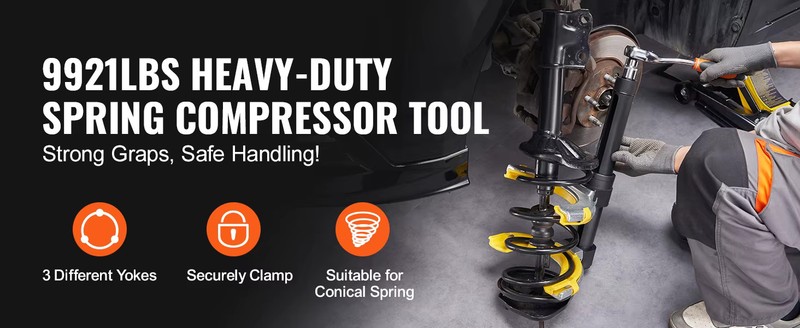 VEVOR Coil Spring Strut Compressor Clamp Struts Shock Absorber Suspension 3 Pcs gallery