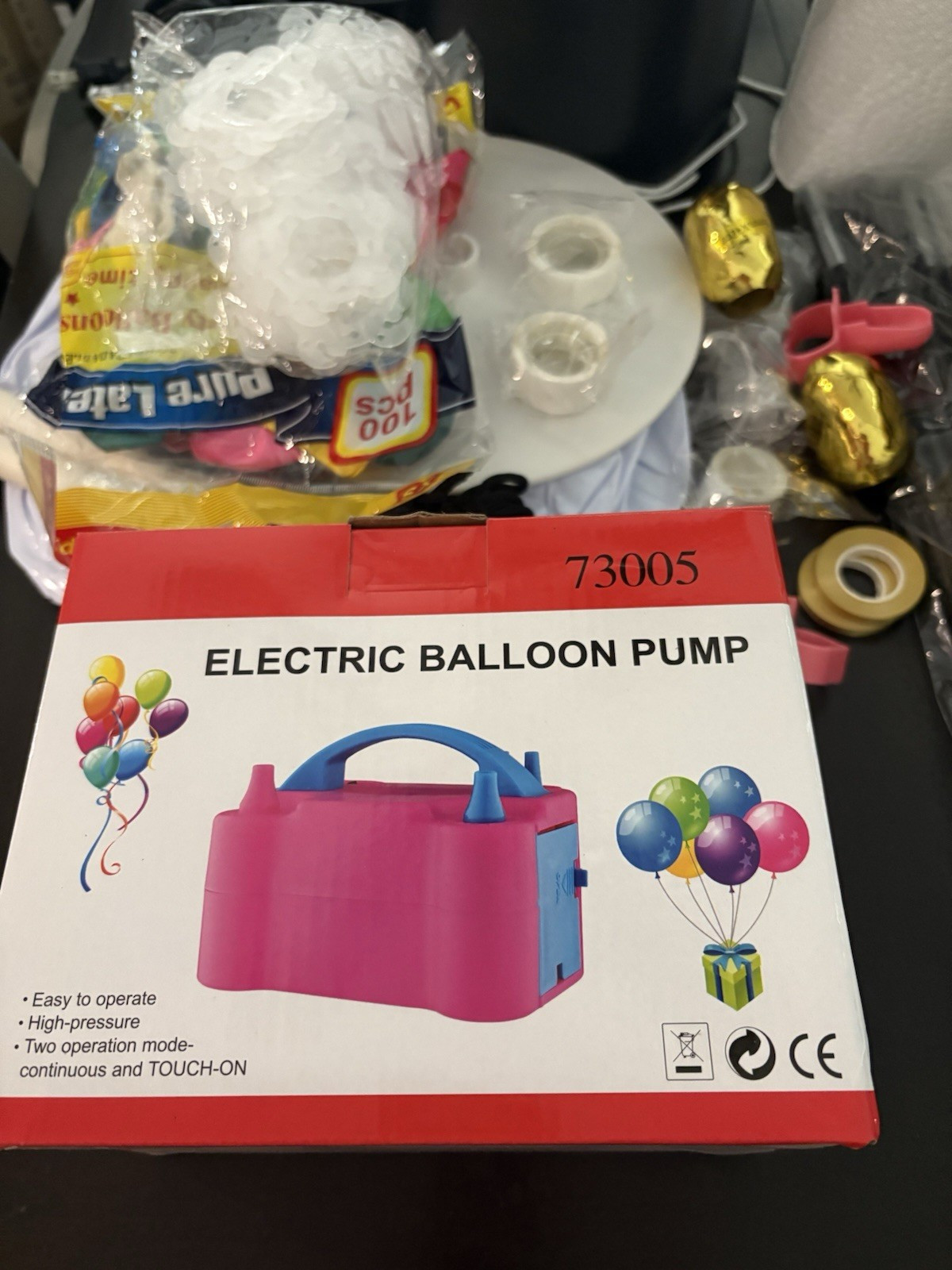 Balloon Arch Kit w/ Electric Balloon Pump, 9ft x 10ft, 100pc, MPN 73005 gallery