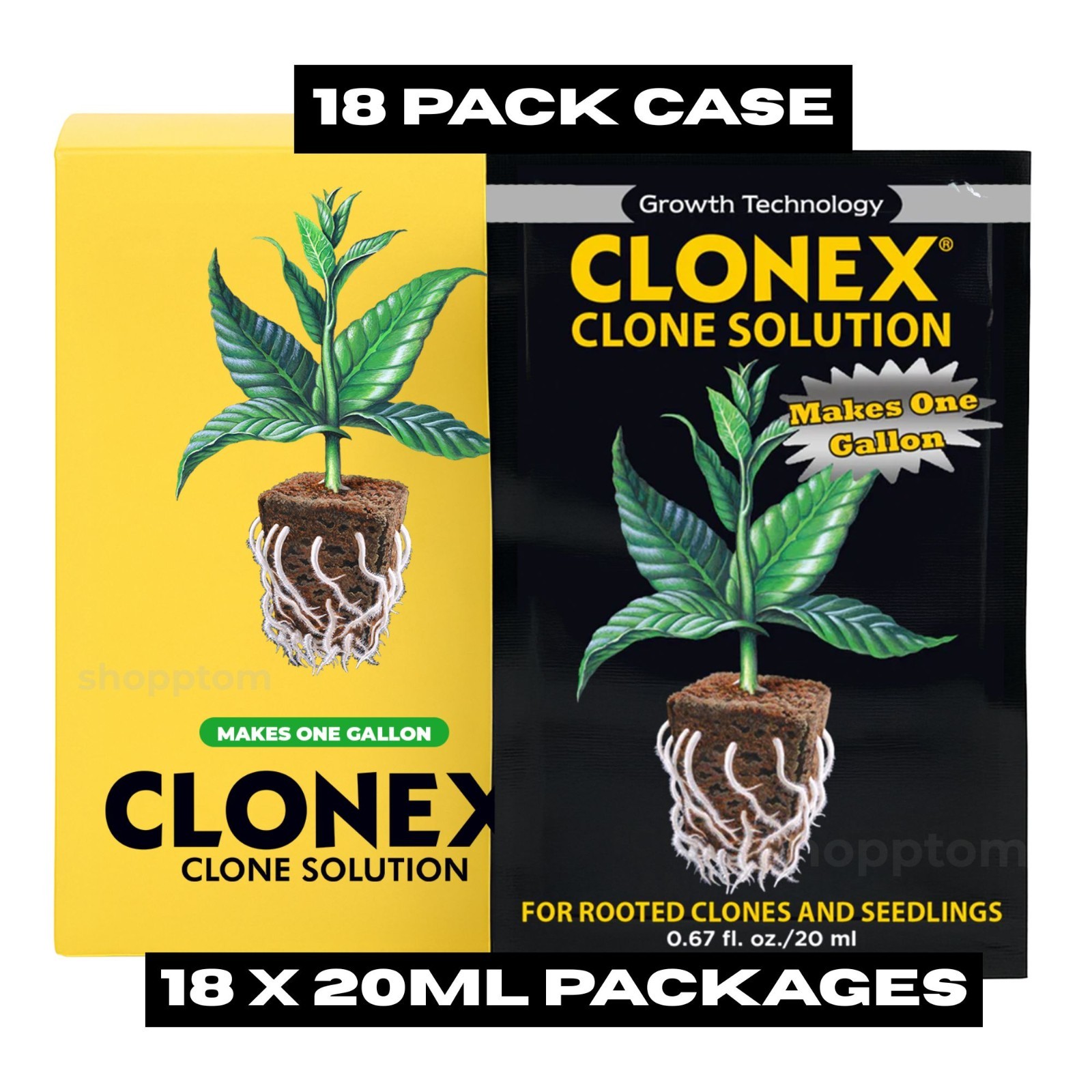 Clonex Clone Solution 20ml Packet 18 Pack Case Makes 18 Gallons Rooting Nutrient gallery