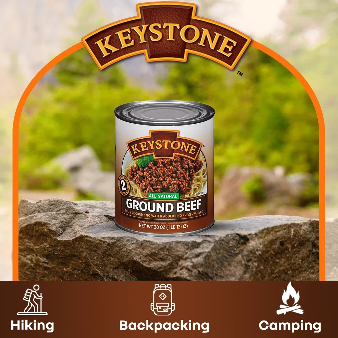 Keystone All Natural Ground Beef 28 oz Canned Meat Ready to Eat Free Shipping gallery