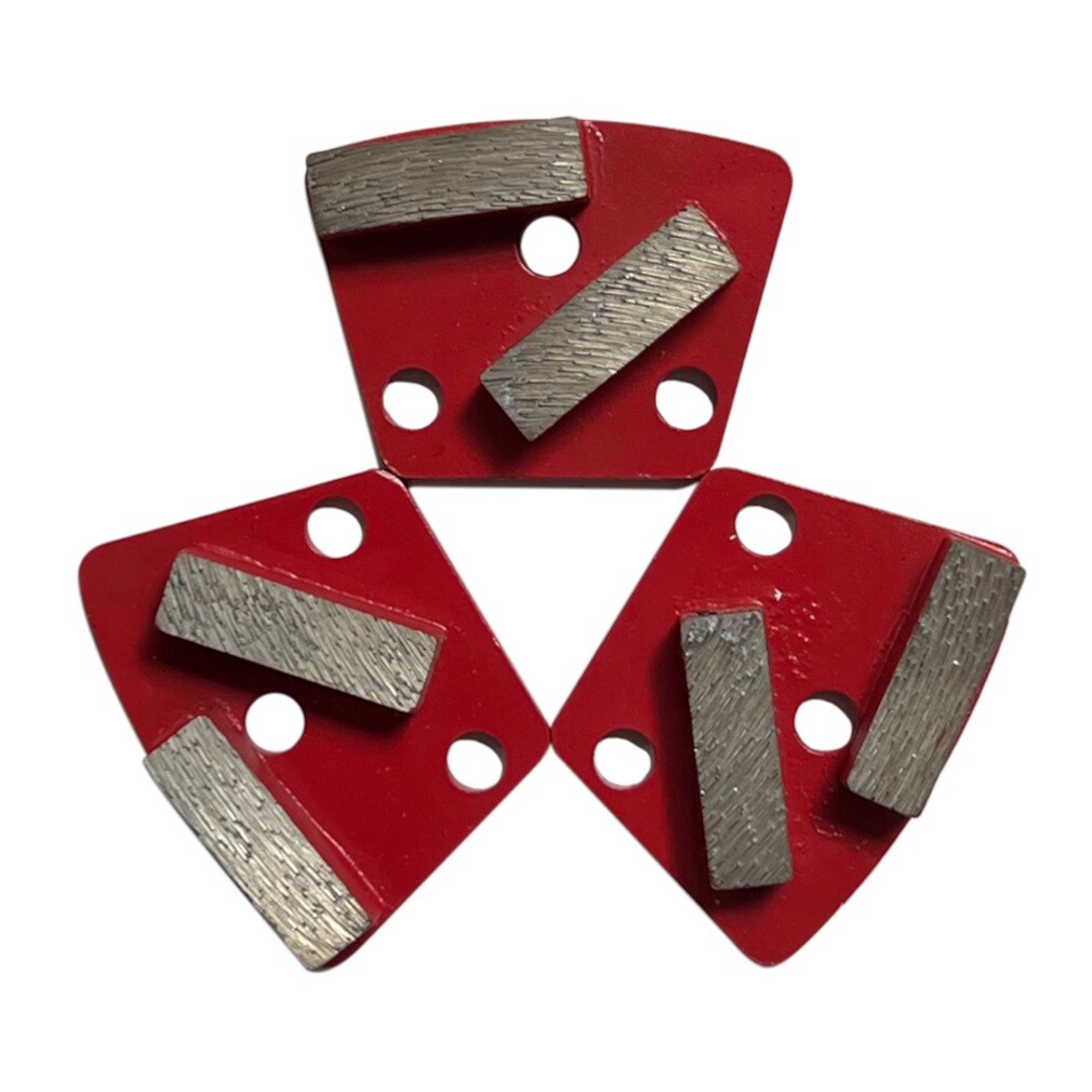 Trapezoidal Grinding Discs for Iron Horse Grinders, Wet or Dry, Set of 3 gallery
