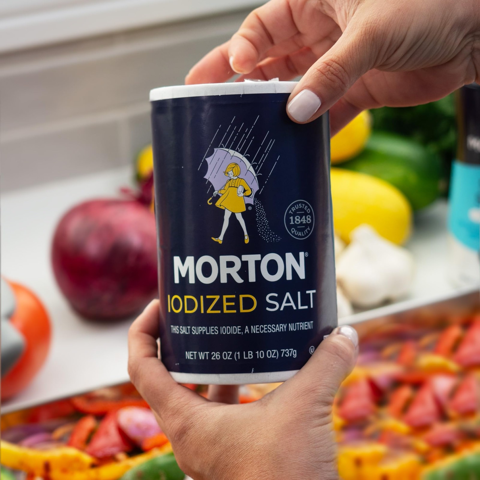 Morton Iodized Salt, All-Purpose, (26 oz), 2-Pack - 26 Ounce (Pack of 2) gallery