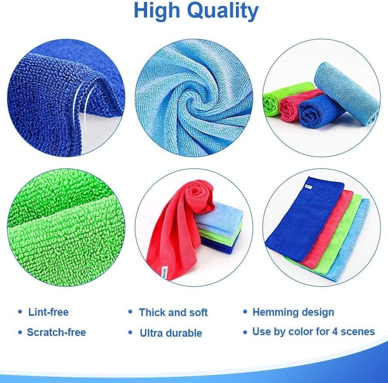 12Pcs Premium Microfiber Cleaning Cloth Highly Absorbent, Lint Free, Scratch Fre gallery