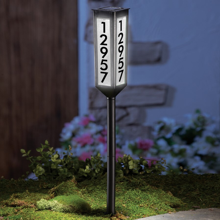 NEW! Solar Powered Address Stake - Wireless LED Light House Number -Customizable gallery