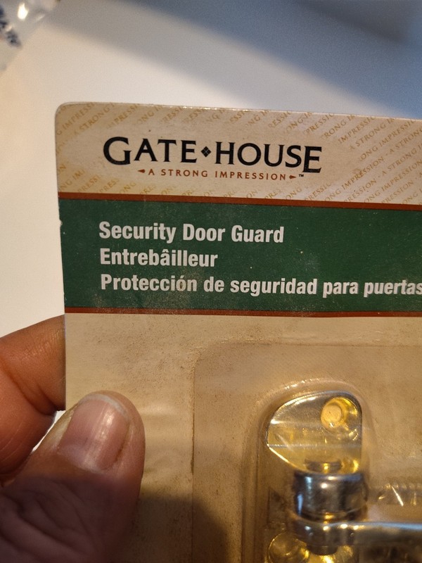Door Guard Security Gate House #0308724 Brass Finish New In Package gallery