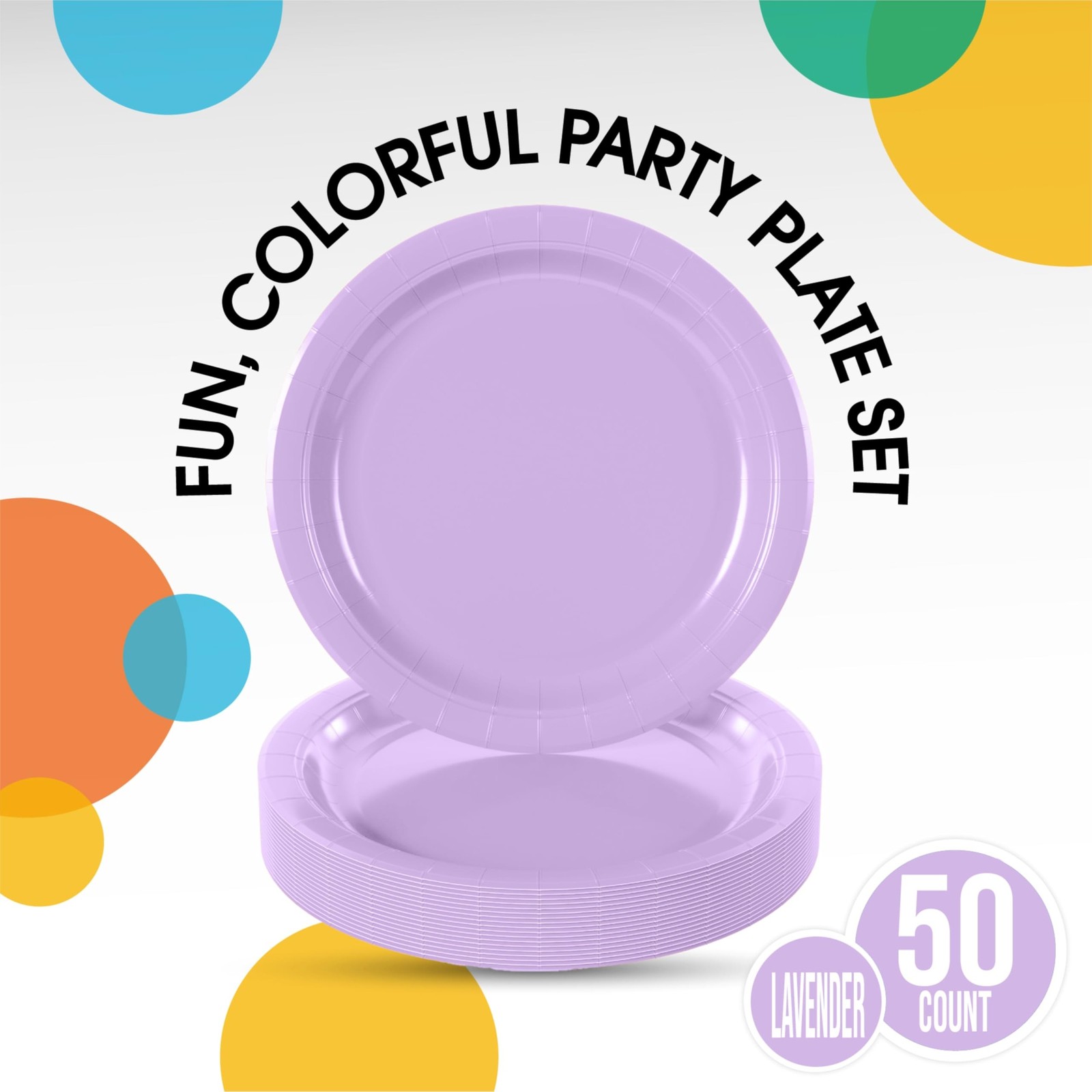 Party Solids Exquisite Lavander Paper Plates Disposable Heavy Duty 10 Inch La... gallery