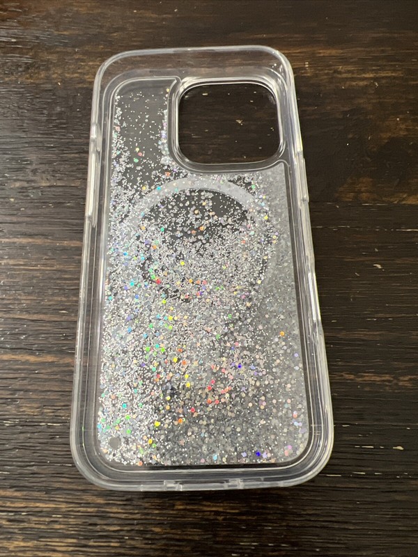 Kate Spade Liquid Glitter Case w/Magsafe for iPhone 16 PRO Opal Iridescent USED* gallery