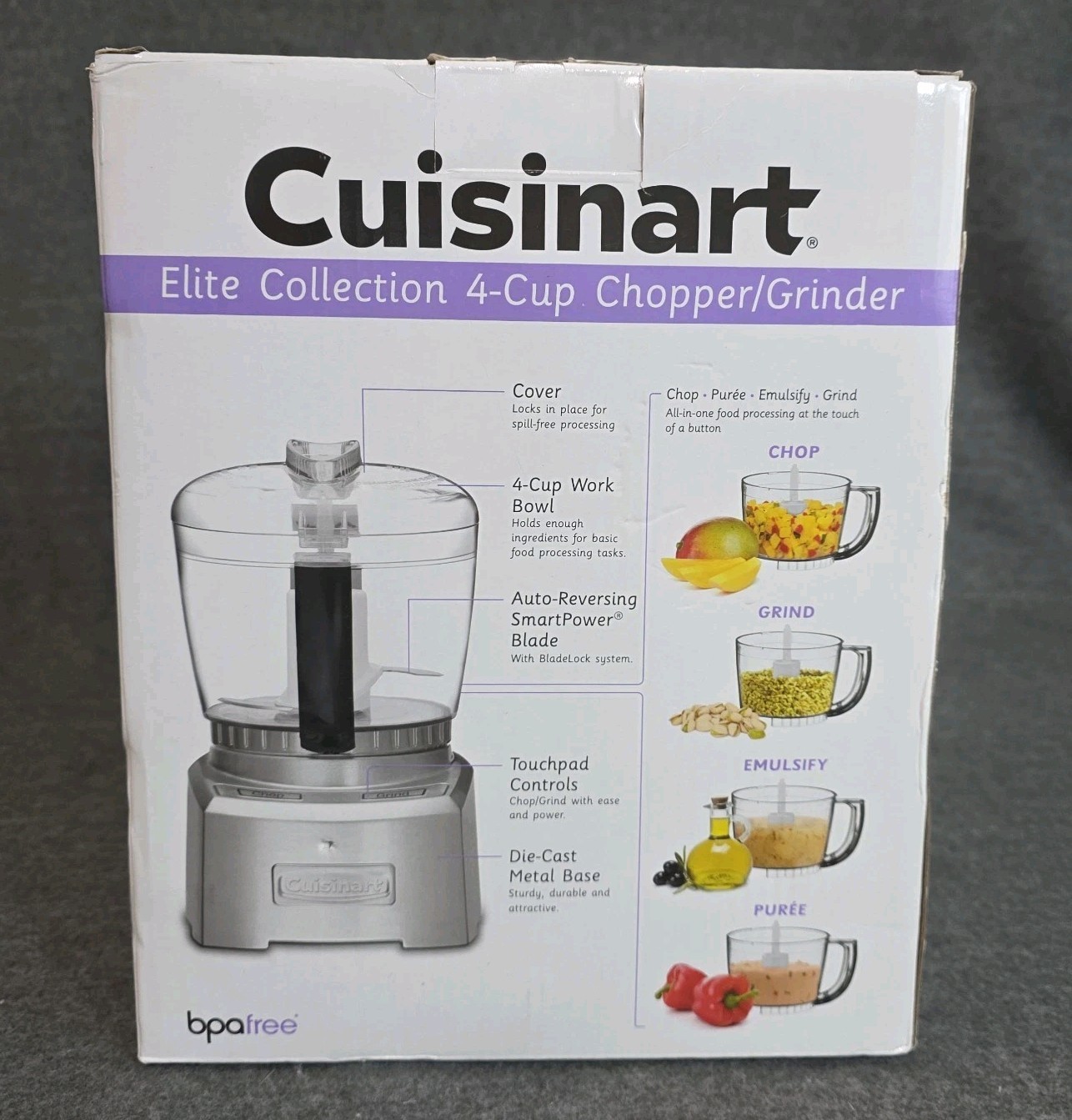 Cuisinart CH-4DC Elite Collection 4 Cup Chopper Grinder Die Cast NEW In-Box gallery