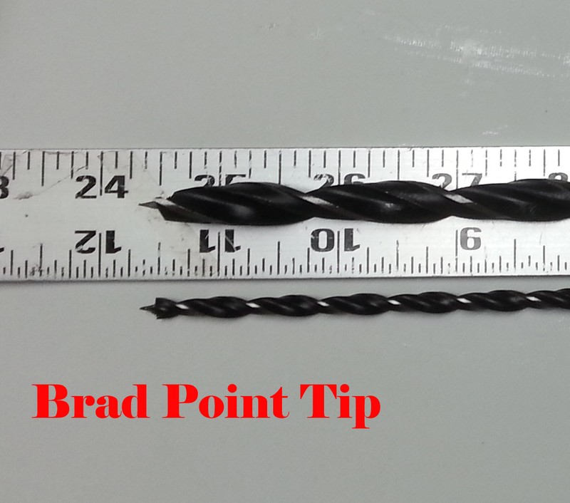 7 Pc 12" Long Brad Point Drill Bits 1/8 5/32 1/4 5/16 3/8 1/2 Wood Hole Free Bag gallery