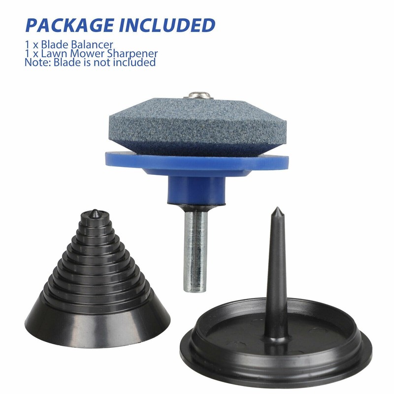 Mower Blade Balancer & Sharpener Set For Lawn Mower Tractor Garden Tools KD gallery