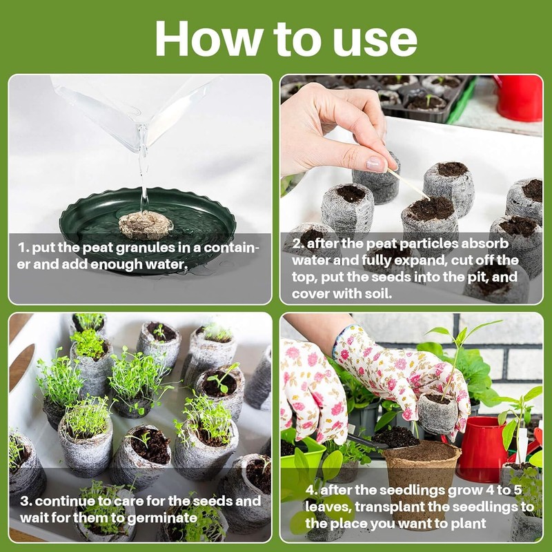 50PCS 35mm Peat Pellets Seed Starter Pods for Garden Seedling Germination gallery