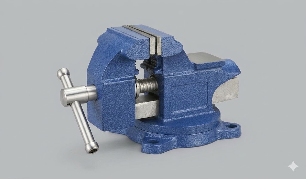 4.5" Bench Vise With Anvil Swivel Locking Base Table Top Clamp Heavy Duty Vice gallery