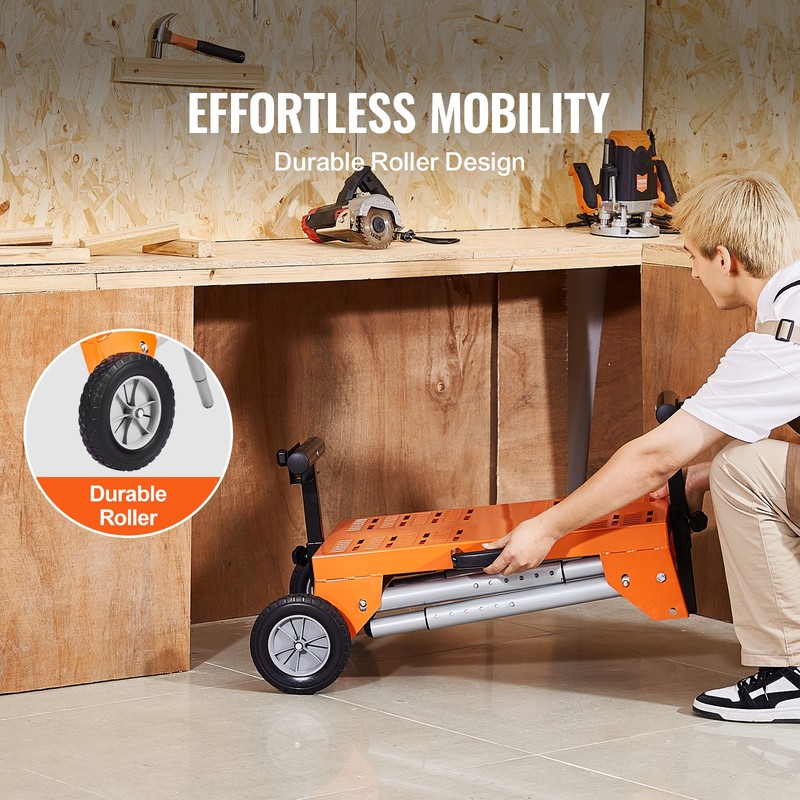 Miter Saw Stand with Tabletop and Wheels 330lbs Load Capacity Adjustable gallery