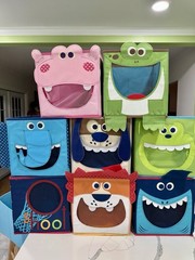 8 Foldable Animal Cloth Cube Storage Bins Fabric Toy Box/Chest/Organizer