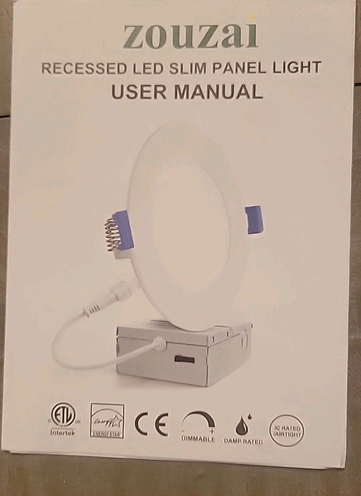 NEW Zouzai 24 Pack 6” Slim Panel Recessed LED Light 12W 1080LM gallery