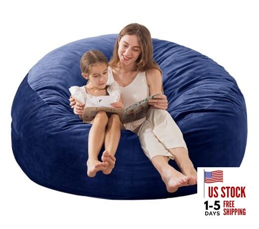 Large Bean Bag Chair, Memory Foam Bean Bag Chairs for Adults 4 Foot Cobalt gallery