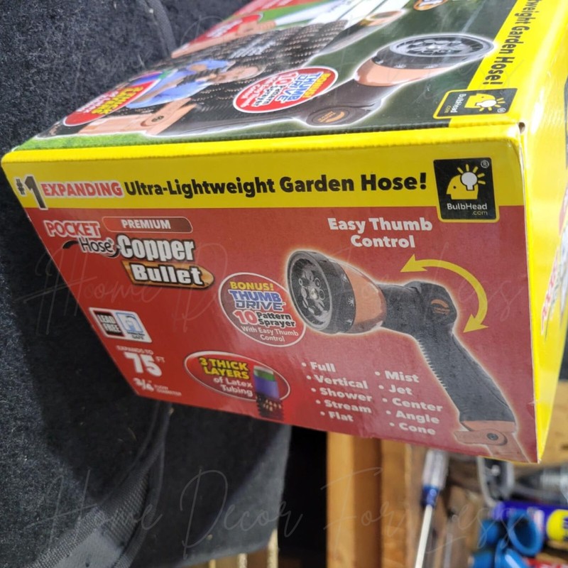 Pocket Hose Copper Bullet with Sprayer Expandable Garden Hose 650psi - ALL SIZES gallery