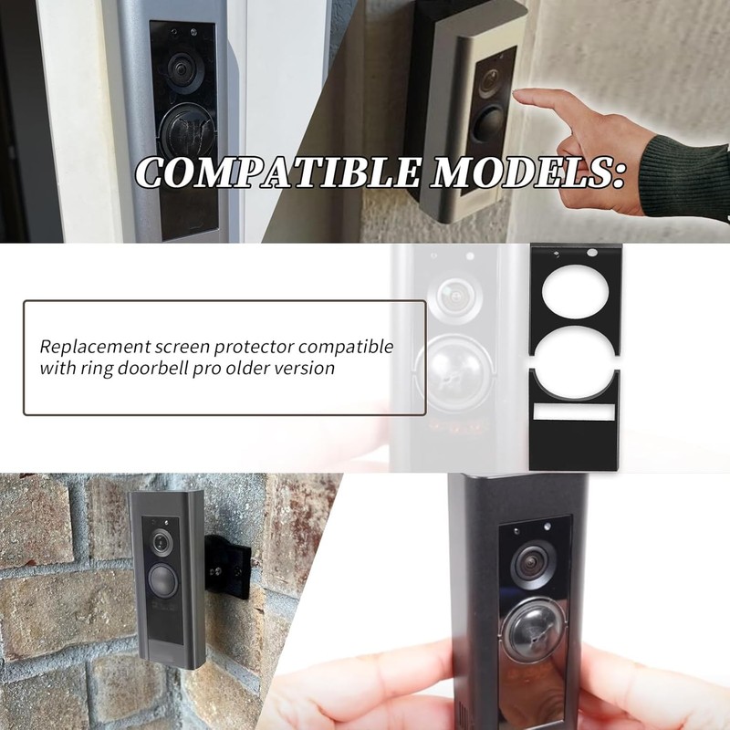 Replace Screen Protector For Ring Doorbell Pro Older Version w/double-sided tape gallery