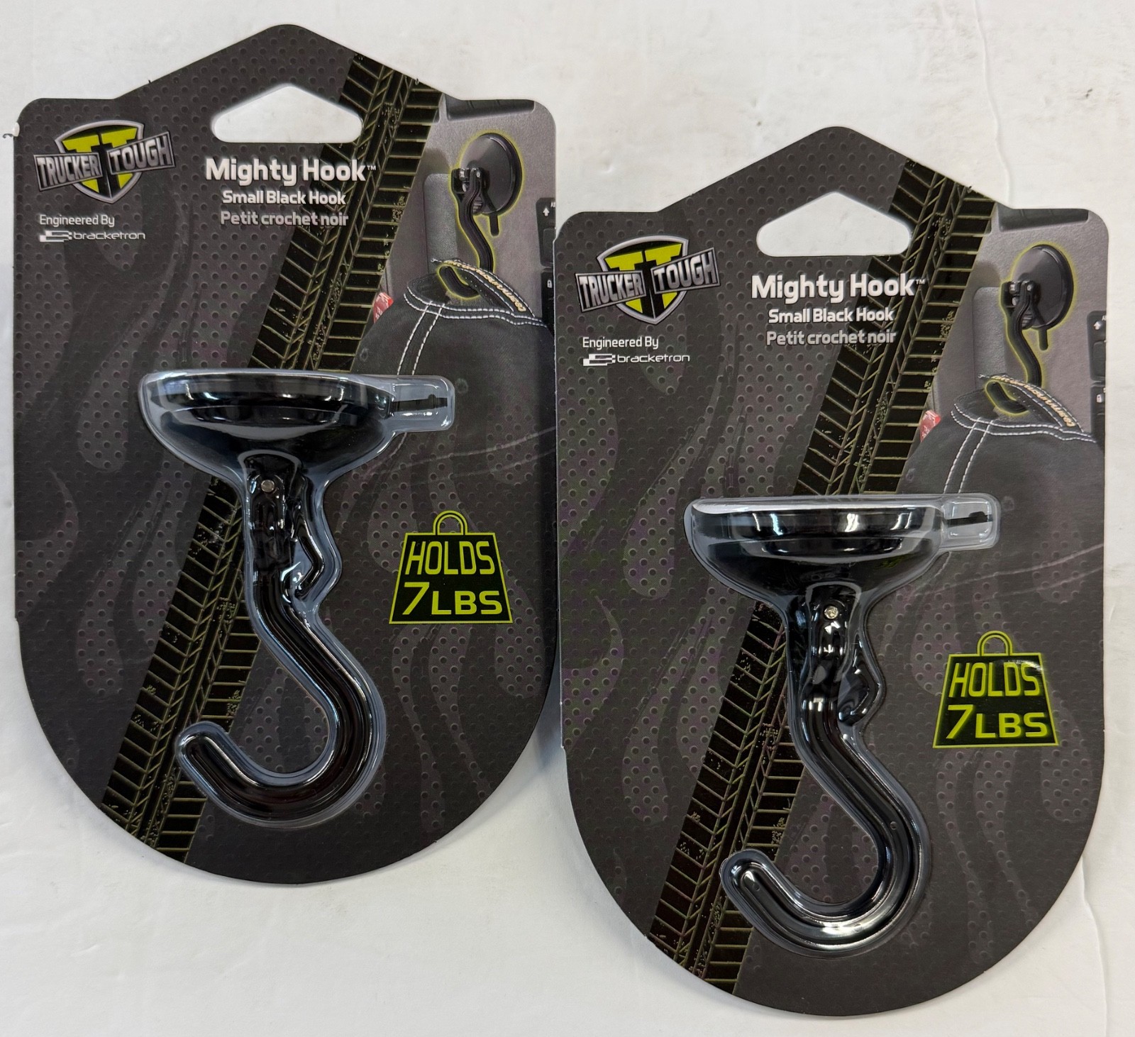 2/$19.99 Trucker Tough ~ Mighty Hook ~ Small Black Hook ~ Holds 7lbs (TT1-604-1) gallery